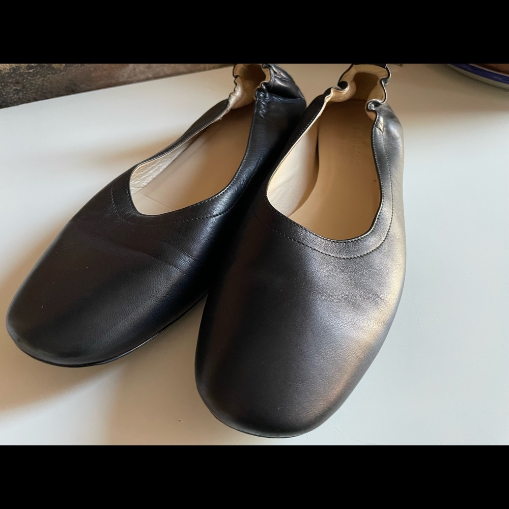 Everlane everyday flat in black.